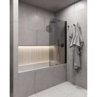 Шторка на ванну Timo T31 80 см чёрный